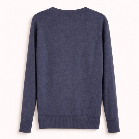 Tory Burch Merino Wool Cardigan Sweater – Size M – Gold Logo Buttons - Picture 2 of 4